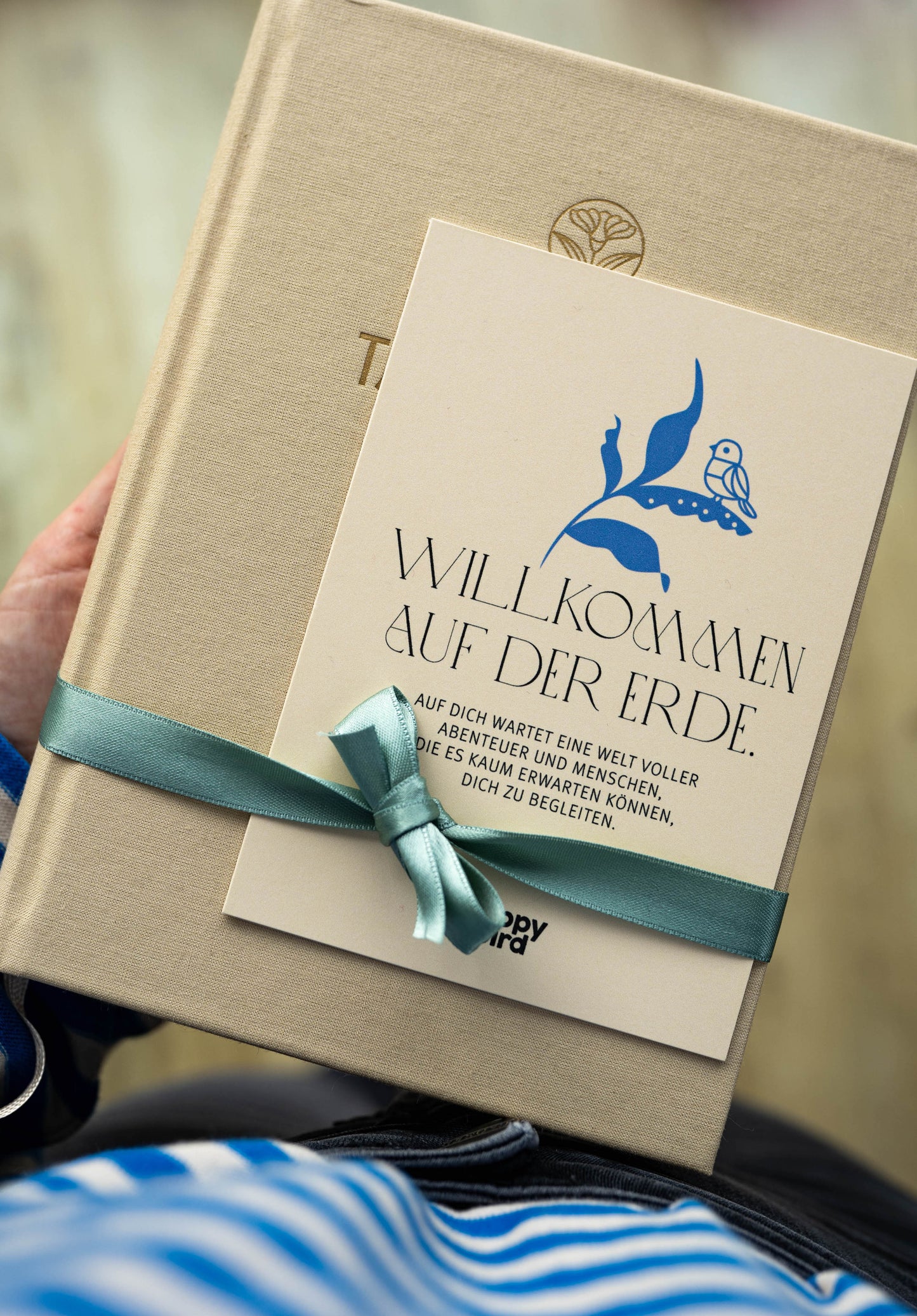 Karte Geburt "Willkommen auf der Erde"